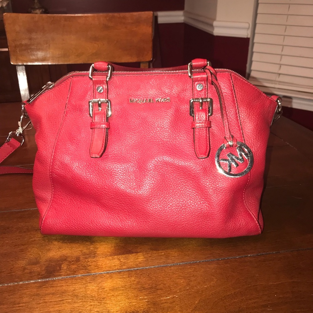 Red Micheal Kors purse